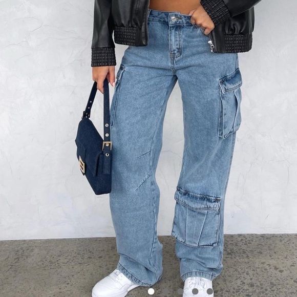 White Fox Boutique Denim - White Fox Cargo Jeans